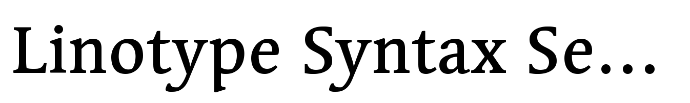 Linotype Syntax Serif Medium